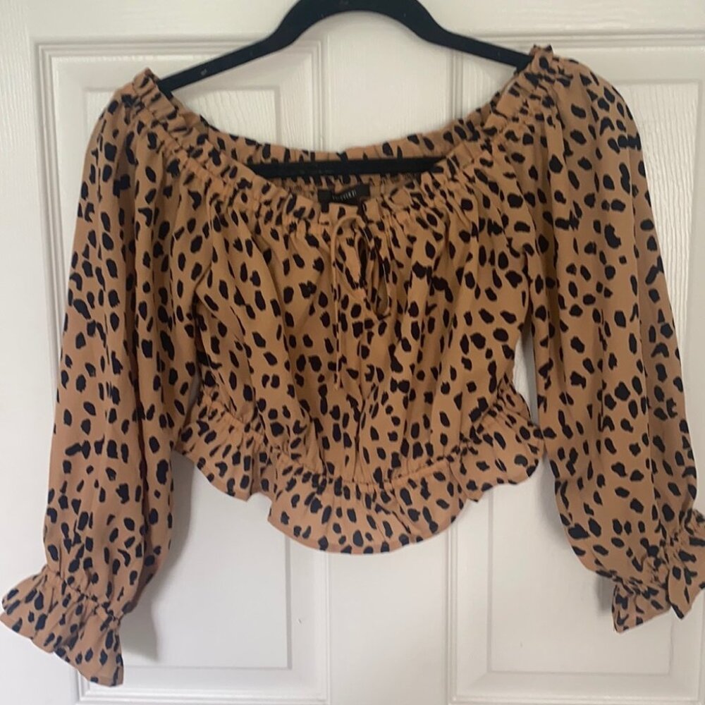 Animal print crop top
